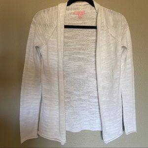 Lily Pulitzer | White Edna open front cardigan 485